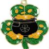 2.5" St. Patrick's Day Glitter Medals Gold, Happy Saint Patricks Day Trophy Medal Awards, Great Shiny Irish Shamrock Themed Prizes 20 Pack view 2
