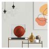 J JACKCUBE DESIGN Basketball Display Case Stand with Wooden Base, Clear Storage for Collectible Sports Memorabilia Holder Cube Case, Autograph Ball Standing Display, Floor (Printing) - MK342SS view 4