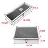 AUNMAS Watch Display Case, Transparent Glass Top, Aluminum Watch Box Organizer, 12 Slots Storage for Men, Jewelry and Beads Holder, Silver view 2