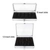 AUNMAS Watch Display Case, Transparent Glass Top, Aluminum Watch Box Organizer, 12 Slots Storage for Men, Jewelry and Beads Holder, Silver view 4