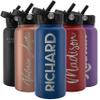 Amazing Items Personalized Water Bottle w/Straw & Lid, 32 oz - Navy Blue | Custom Stainless Steel Sports Water Bottle w/Name and Text - Double Wall, Vacuum Insulated - Rotating Handle view 1