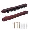 6/8/12 Pool Cue Wall Mounted Rack. Billiard Cue Sticks Wall Rack (Several Colors Available) (6 Cue - Mahogany) view 1