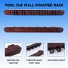6/8/12 Pool Cue Wall Mounted Rack. Billiard Cue Sticks Wall Rack (Several Colors Available) (6 Cue - Mahogany) view 4