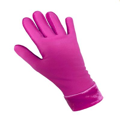 IceDress - Thermal Figure Skating Gloves with Velvet (Pink, CL (10-12))