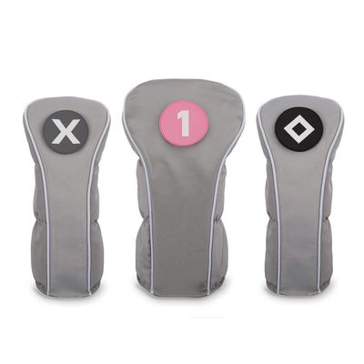 Ame & Lulu Golf Headcovers (Grey/Pink/Black)