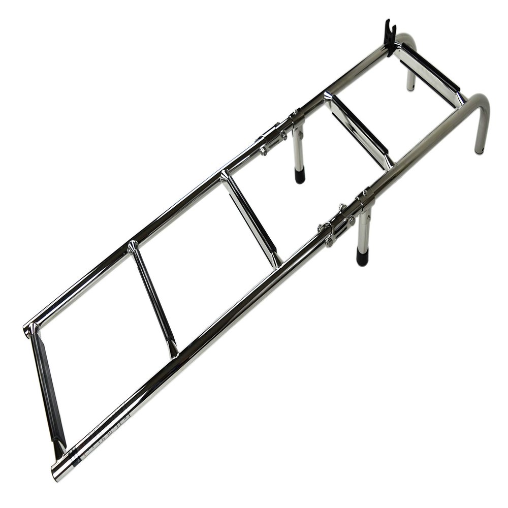 MARINE CITY Foldable Boarding Ladder, 304 Stainless Steel, Non-Skid Steps, Rust-Resistant, Ideal for Boats, Ships and Marines (2+3 Steps)