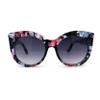 Girls Kid Size Thick Plastic Round Circle Lens Cat Eye Sunglasses Flower Smoke view 2
