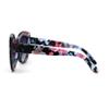 Girls Kid Size Thick Plastic Round Circle Lens Cat Eye Sunglasses Flower Smoke view 3
