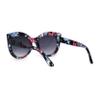Girls Kid Size Thick Plastic Round Circle Lens Cat Eye Sunglasses Flower Smoke view 4