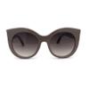 Girls Kid Size Thick Plastic Round Circle Lens Cat Eye Sunglasses Grey Smoke view 2