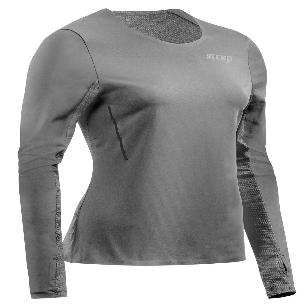 CEP Women's Run Long Sleeve Shirt Compression Grey