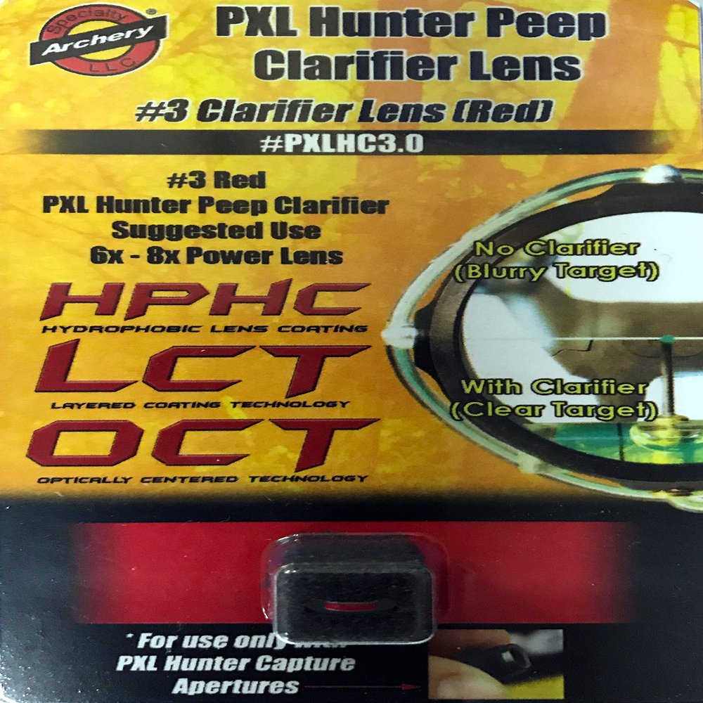 Specialty Archery #3.0 RedPXL Hunter Peep Clarifier Lens - PXLHC3.0
