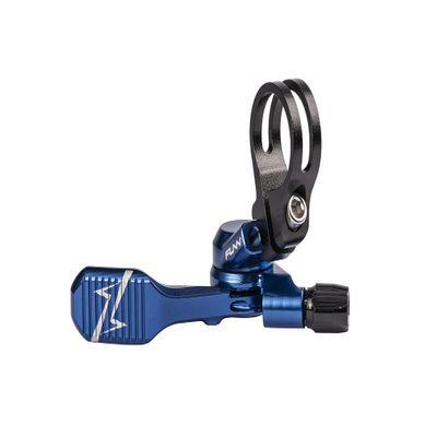 Funn UpDown Mountain Bike Blue Dropper Seatpost Lever, CNC Remote, 53g, Metal