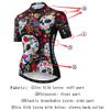 JPOJPO Womens Cycling Jersey Short Sleeve, Ladies Mountain Bike Shirts Bicycle Clothes Outfit Top for Cyclist Biking Cycle Riding Dirt Road BMX MTB Running Workout Sports, Flower Skull XL view 4