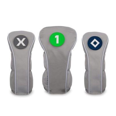 Ame & Lulu Golf Headcovers (Grey/Green/Navy)