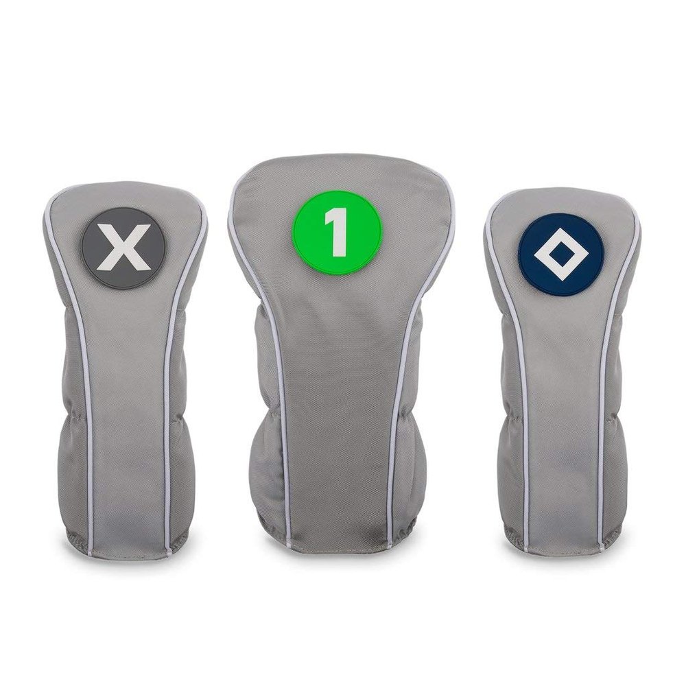 Ame & Lulu Golf Headcovers (Grey/Green/Navy)