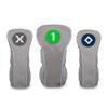Ame & Lulu Golf Headcovers (Grey/Green/Navy) view 1