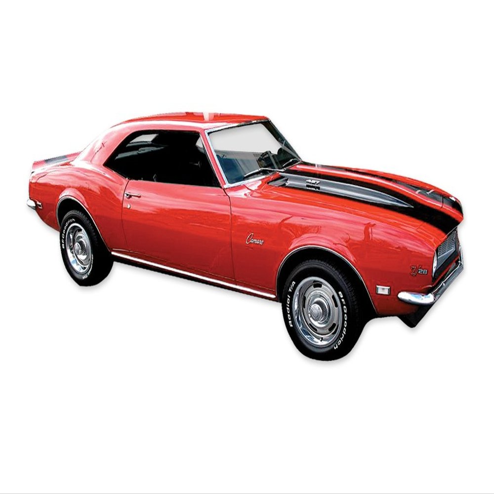 1967 1968 Chevrolet Camaro Z28 w/Cowl Induction Vinyl Decals Stripes Graphics Kit - White