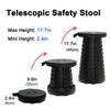 Avenoir Telescopic Portable Stool, Camping Retractable Folding Stool for Fishing, Hiking, Travel, Queuing, Gardening Max Load 397lb(Black) view 3