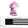 JPOJPO Womens Cycling Jersey Short Sleeve, Ladies Mountain Bike Shirts Bicycle Clothes Outfit Top for Cyclist Biking Cycle Riding Dirt Road BMX MTB Outdoor Running Workout Sports, Pink Girl XL view 4