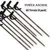 Keyfit Tools All Terrain Tent Stake (8 Pack) Screw in Tent Stake Ground Anchor with Secura Strap for Extreme Winds Secure Tarps Fish Houses Hunting Ground Blinds Camping Tent view 2
