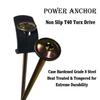 Keyfit Tools All Terrain Tent Stake (8 Pack) Screw in Tent Stake Ground Anchor with Secura Strap for Extreme Winds Secure Tarps Fish Houses Hunting Ground Blinds Camping Tent view 3