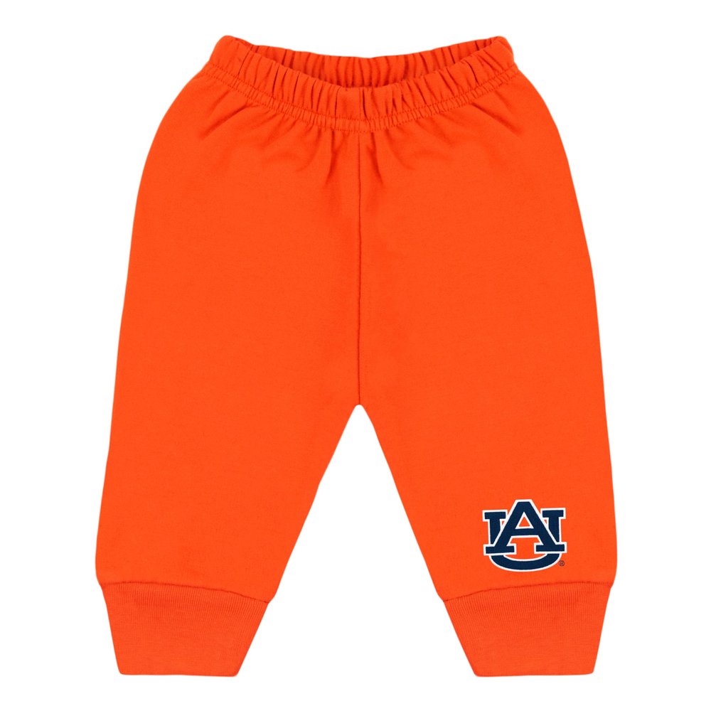 College Baby NCAA Officially Licensed Infant Jogger Sweatpants, Auburn AU Logo, Orange, 2T