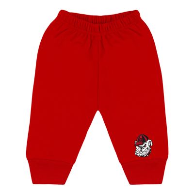 College Baby NCAA Infant Jogger Sweatpants, Georgia Bulldog Head Logo, Red, 24 Months