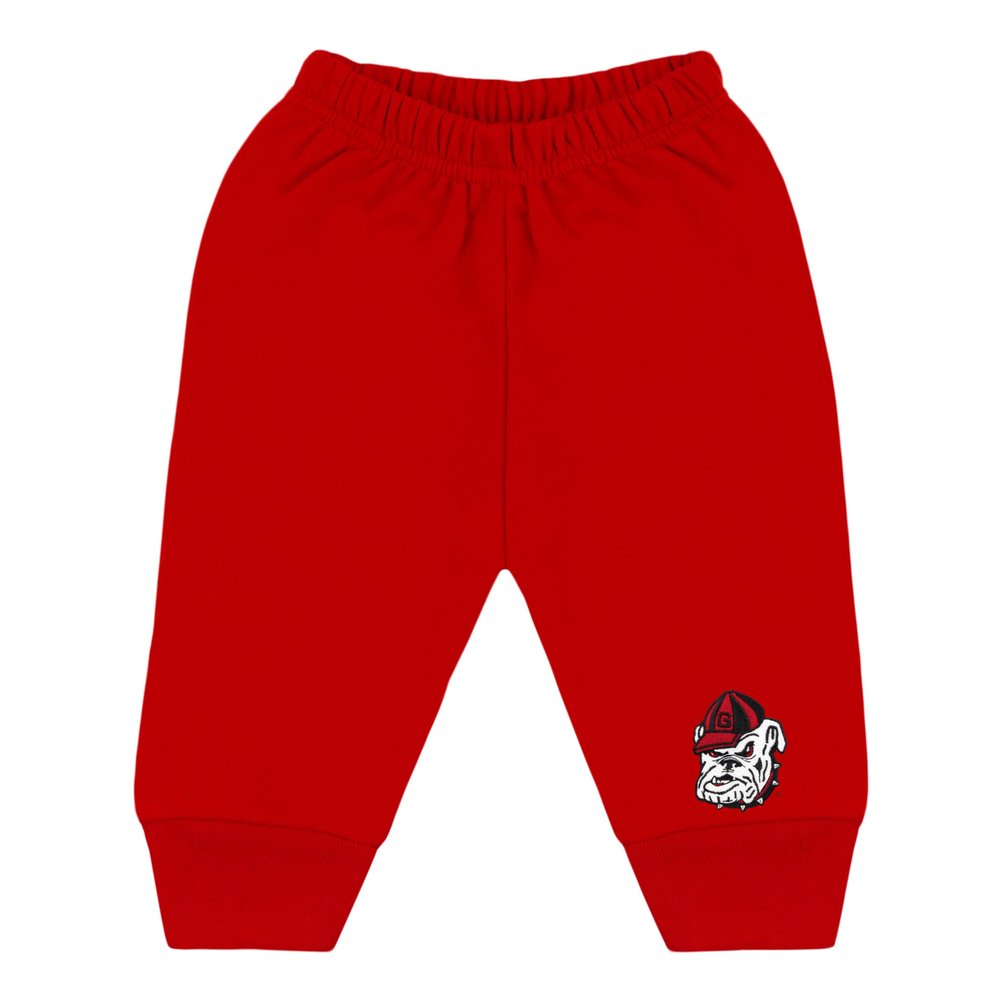 College Baby NCAA Infant Jogger Sweatpants, Georgia Bulldog Head Logo, Red, 24 Months