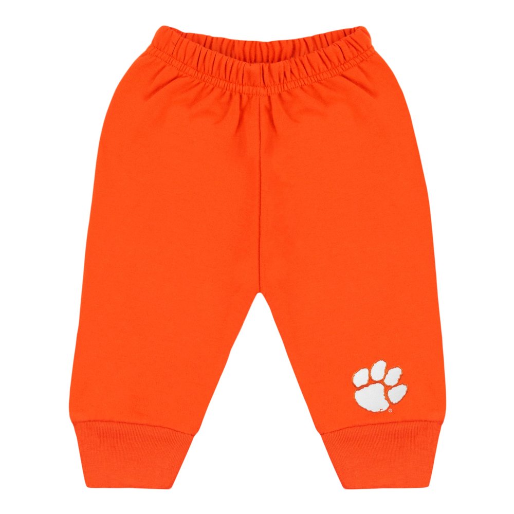 College Baby NCAA Officially Licensed Toddler Jogger Sweatpants, Clemson Logo, Orange, 4T