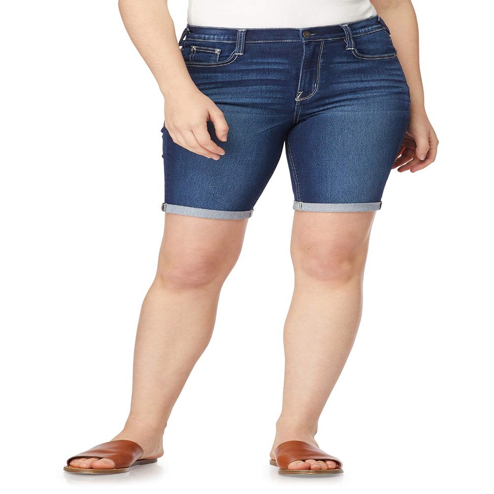 WallFlower Jeans Irresistible Denim Shorts for Women High Rise Insta Soft Figure Enhancing Stretch Denim in Standard and Plus, Donna, 5
