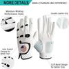 Amy Sport Golf Gloves Men Right Hand with Ball Marker 3 Pack for Left Handed Golfer Premium Leather Weathersof Grip Soft Mens Glove (3 Pack M/Large-Worn on Right Hand) view 2