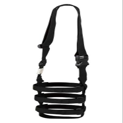 Pearl Metal Captain Stag UE-4913 Water Bottle, Plastic Bottle Holder, Shoulder Belt, Adjustable Length, 16.9 fl oz (500 ml), Stainless Steel Bottle, 5.9 gal (1.5 L), Black