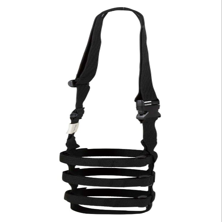 Pearl Metal Captain Stag UE-4913 Water Bottle, Plastic Bottle Holder, Shoulder Belt, Adjustable Length, 16.9 fl oz (500 ml), Stainless Steel Bottle, 5.9 gal (1.5 L), Black