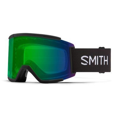SMITH Squad XL Goggles with ChromaPop Lens Performance Snowsports Goggles with Replaceable Lens for Skiing & Snowboarding for Men & Women with Larger Faces Black + Everyday Green Mirror