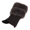 Flybloom Womens Cotton Winter Coat Crochet Knit Fur Fit Warmers Cuffs Toppers Boot Socks 1 Pair(Dark gray) view 1