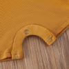 0-18 M Baby Girl One Piece Bodysuit Romper Solid Color Knit Newborn Infant Boy Summer Clothes Casual Outfit (Yellow, 6-9 M) view 4