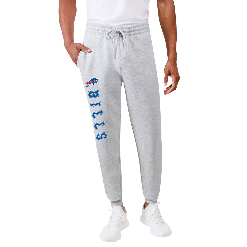 Ultra Game NFL Official Adults Super Soft Game Day Jogger Sweatpants - Unisex, Buffalo Bills, Heather Gray, 3X-Large