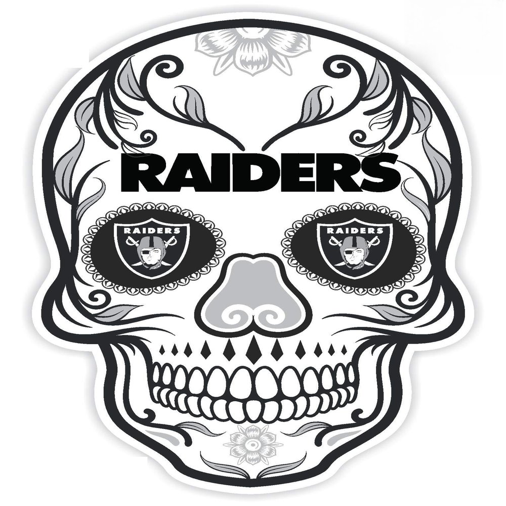 4Stickers Raiders Football Skull