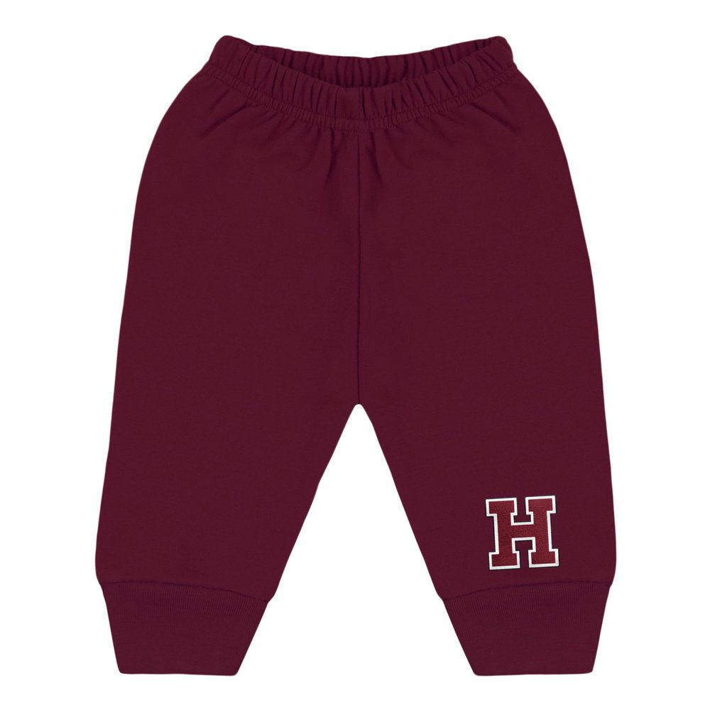 College Baby NCAA Officially Licensed Infant Jogger Sweatpants, Harvard Block H Logo, Maroon, 3T