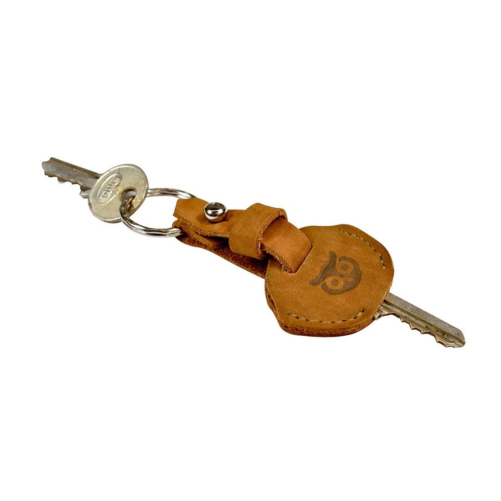 Hide & Drink, Leather Key Sleeve, Key Ring Holder, Vintage Cover, Stylish Accessories, Handmade (Old Tobacco)