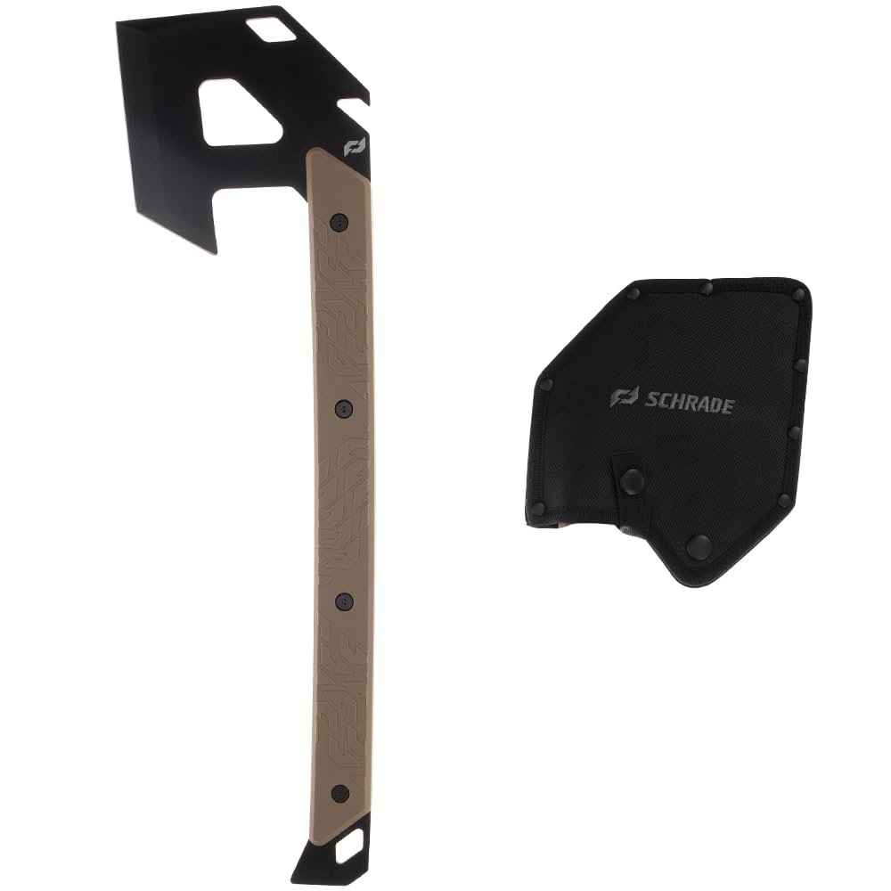 Schrade Delta Class Backdraft Axe 19.5in with a 4.75in 3Cr13 Steel Blade and G10 Handle for Outdoor Survival, Camping, and Bushcraft