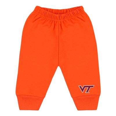 College Baby NCAA Officially Licensed Infant Jogger Sweatpants, Virginia Tech Hokies Logo, Orange, 3T