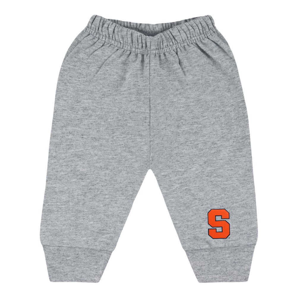 College Baby NCAA Infant Jogger Sweatpants, Syracuse S Logo, Oxford, 18 Months