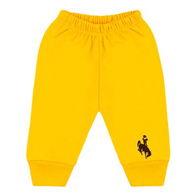College Baby NCAA Officially Licensed Infant Jogger Sweatpants, Wyoming Logo, Gold, 4T