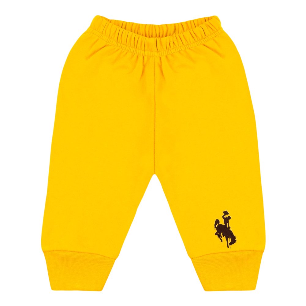 College Baby NCAA Officially Licensed Infant Jogger Sweatpants, Wyoming Logo, Gold, 4T