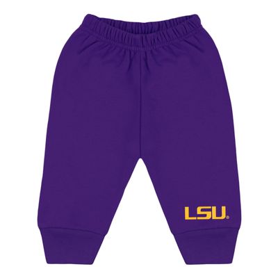 College Baby NCAA Officially Licensed Infant Jogger Sweatpants, LSU LSU Script Logo, Purple, 3T