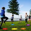 10 Pcs Poly Spots, Haploon 9 Inch Non Slip Floor Dots Sport Set for Drills Training Soccer Football Basketball Footwork Teaching Marker Field view 4