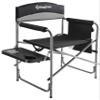 KingCamp Folding Camping Chair, Heavy Duty Portable Directors Style with Side Table Carry Handle Storage Pockets for Outdoor Tailgating Sports Backpacking Fishing, Black view 1