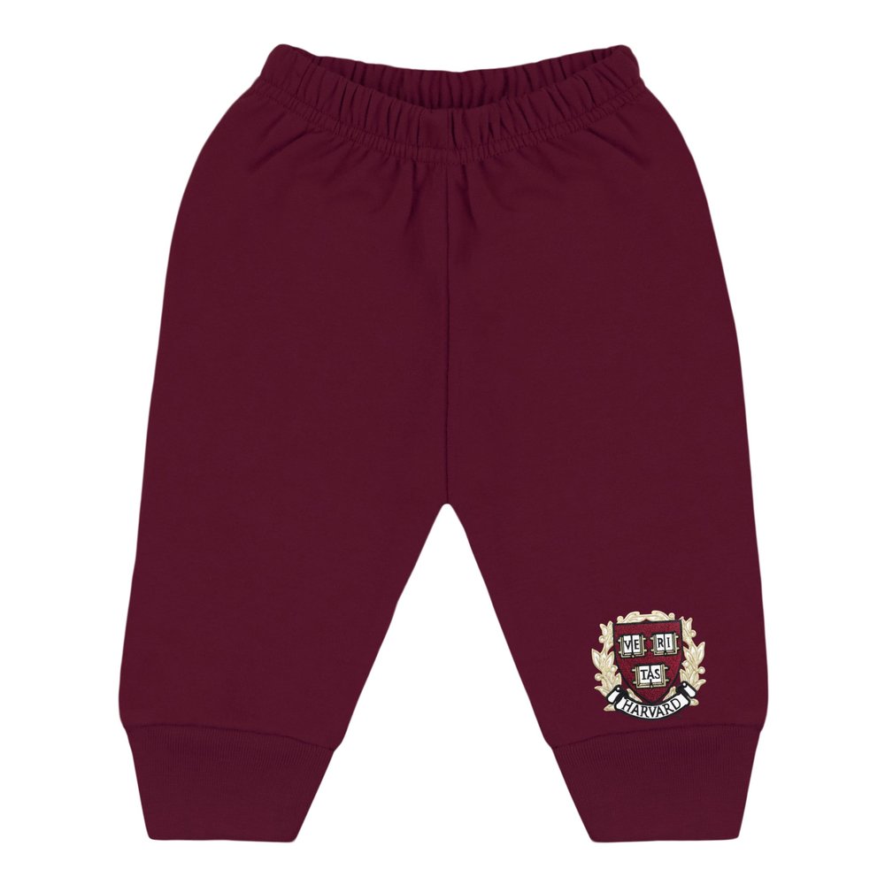 College Baby NCAA Officially Licensed Infant Jogger Sweatpants, Harvard Crest Logo, Maroon, 2T